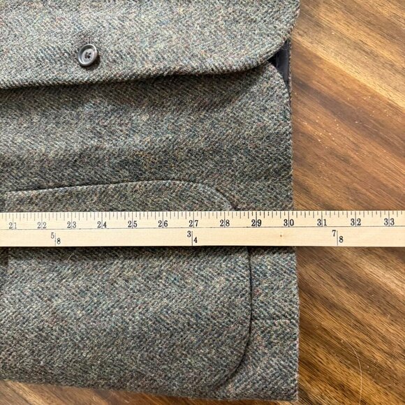 L. L. BEAN Thinsulate Quilted Tweed Wool Coat Blazer Mens M Colorful - Picture 11 of 12